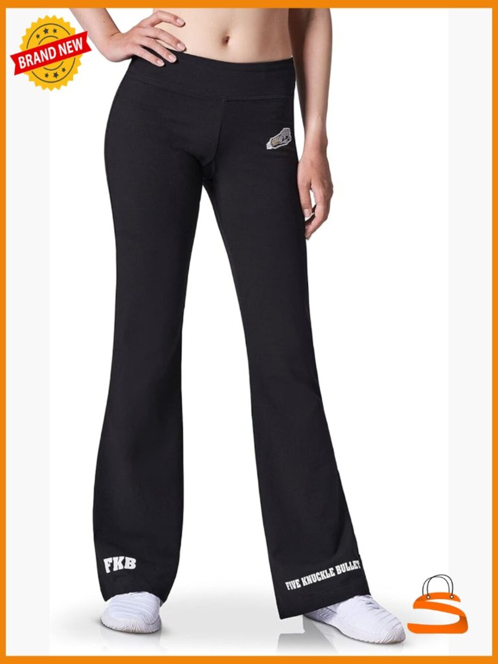 Cotton Spandex Fitness Pants High Rise Flared Yoga Pants